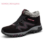 2019 Men Boots High Quality Winter Fur Warm Ankle Snow Boots Men Winter Rubber Work Boots Men Sneakers