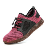 Men's Outdoor Breathable Mesh Light & Comfortable Steel Toe Protective Work Shoes Boots Men Summer Puncture Proof Safety Shoes