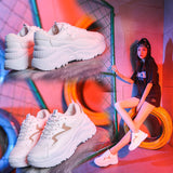 2019 New Sprinhg Autumn Women Shoes White Shoes Fashion Wild Platform Footwear Breathable Mesh Casual Shoes Sneakers
