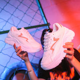 2019 New Sprinhg Autumn Women Shoes White Shoes Fashion Wild Platform Footwear Breathable Mesh Casual Shoes Sneakers