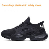 The New 36-46 Lightweight safety shoes men shoes steel toe Anti-crush work breathable sneakers wear-resistance work shoes