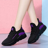 2019 Spring New Women casual shoes fashion breathable lightweight Walking mesh lace up flat shoes sneakers women
