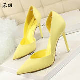 Women Pumps Fashion High Heels Shoes Black Pink Yellow Shoes Women Bridal Wedding Shoes Ladies