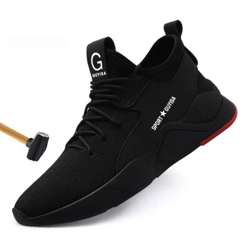 Men's Work Safety Shoes Men Sneakers Outdoor Steel Toe Male Shoes Military Combat Ankle Boots Anti-smashing Work Safety Boots