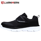 LARNMERN Men's Safety Shoes Steel Toe Construction Protective Footwear Lightweight 3D Shockproof Work Sneaker Shoes For Men