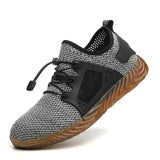 Men's Outdoor Breathable Mesh Light & Comfortable Steel Toe Protective Work Shoes Boots Men Summer Puncture Proof Safety Shoes